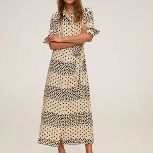 Mango - polka dot shirt dress